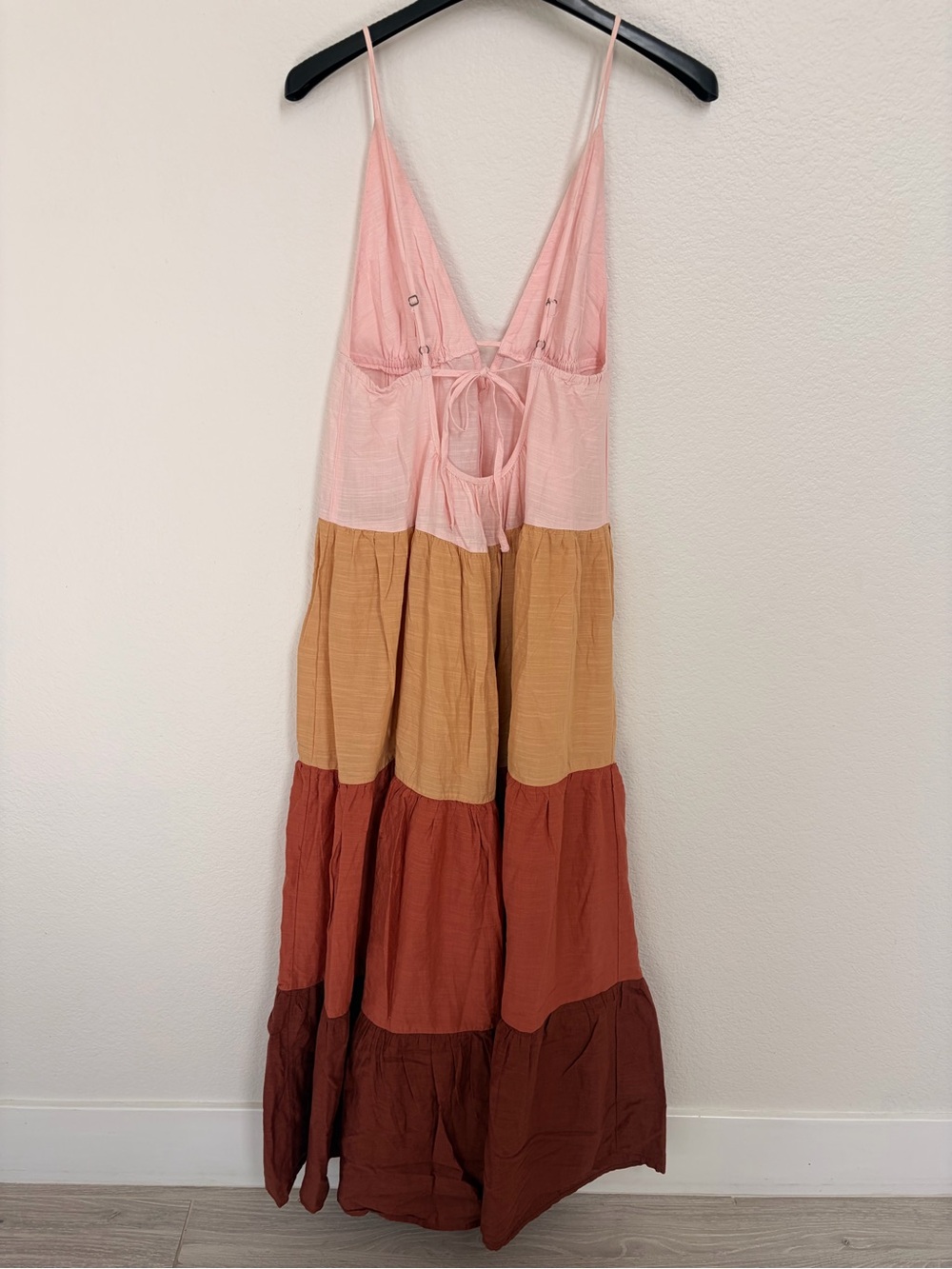 Anthropologie Pink and Terracotta Layered Dress - Picture 5 of 7